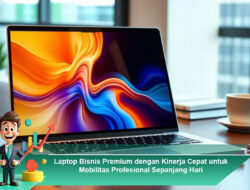 Laptop Bisnis Premium dengan Kinerja Cepat untuk Mobilitas Profesional Sepanjang Hari
